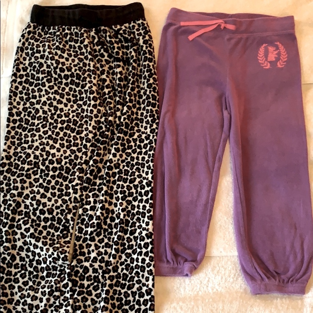 2 Juicy Couture Girls Size M/10-12 Sweatpants. Cute & Comfy! EUC